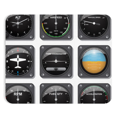 AVIATION CLOCK - MOUSE PAD Printify